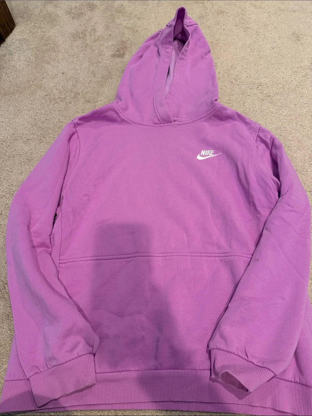 Nike girls Lavender Purple Hoodie with Small Logo youth XL